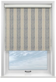Land & Shore Fintra Stripe (Blackout), Blue Red - Roller Blind